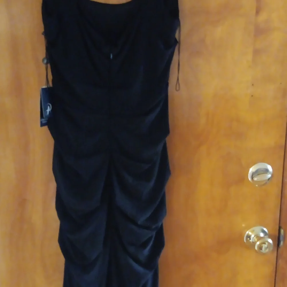 Adrianna Papell Black Sleeveless Evening Gown Size 6 NWT - Picture 6 of 8